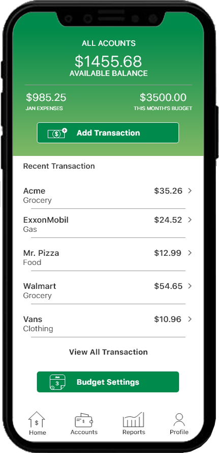 Transactions history